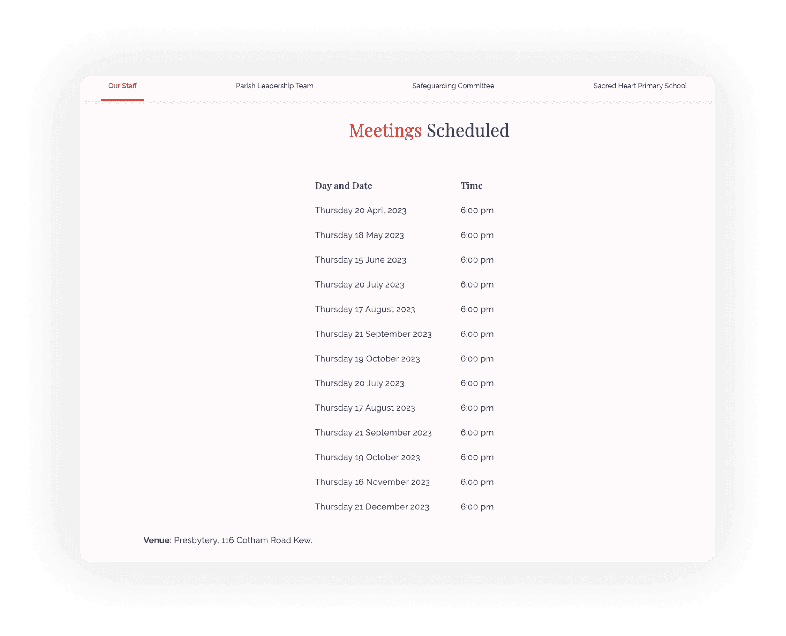 Sacred Heart Church VideoImage