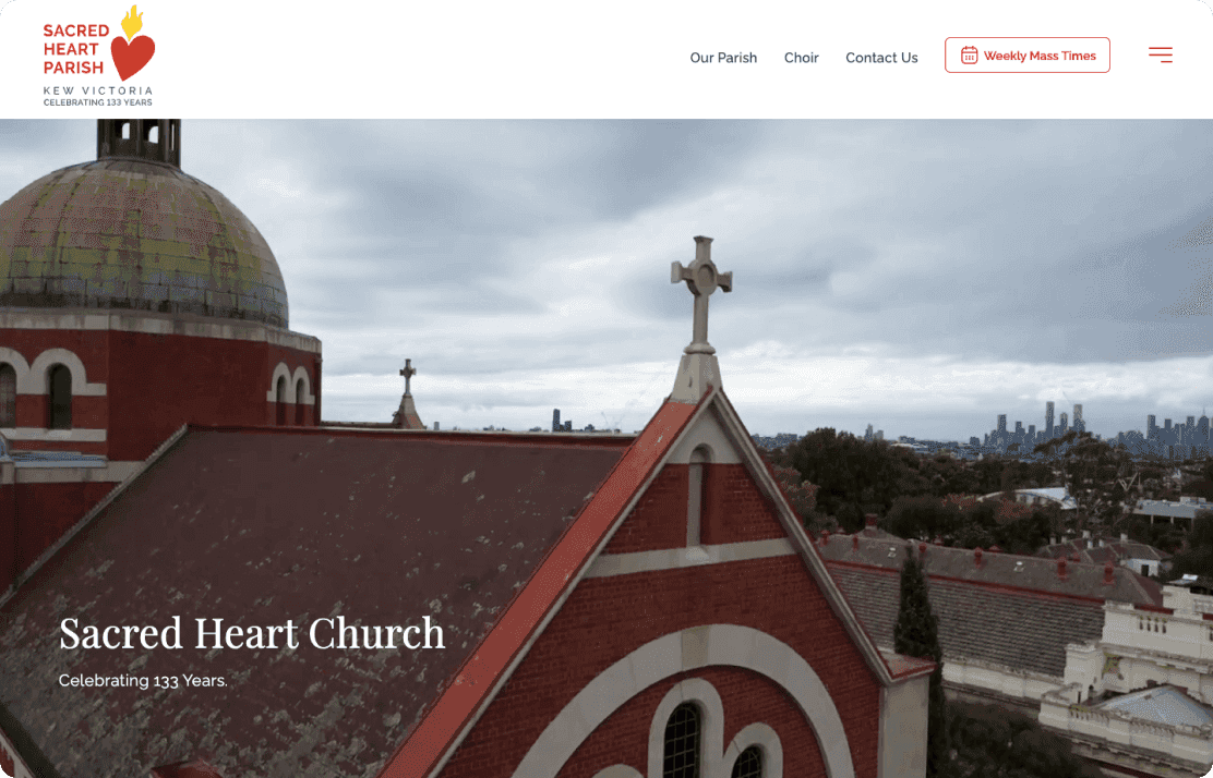 Sacred Heart Church Banner